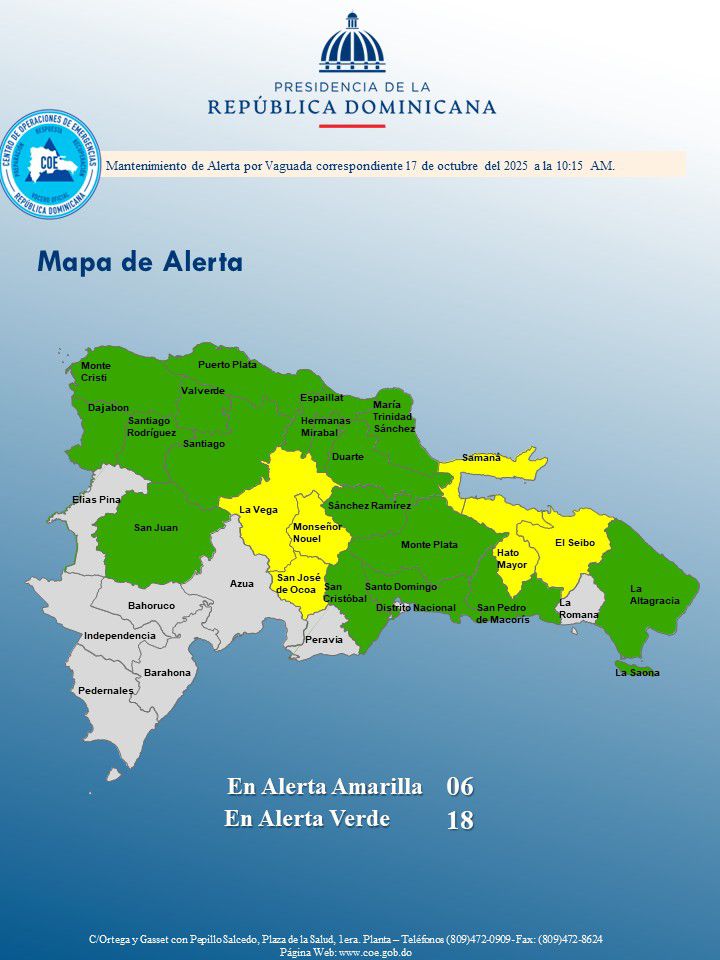 Mapa de las alertas