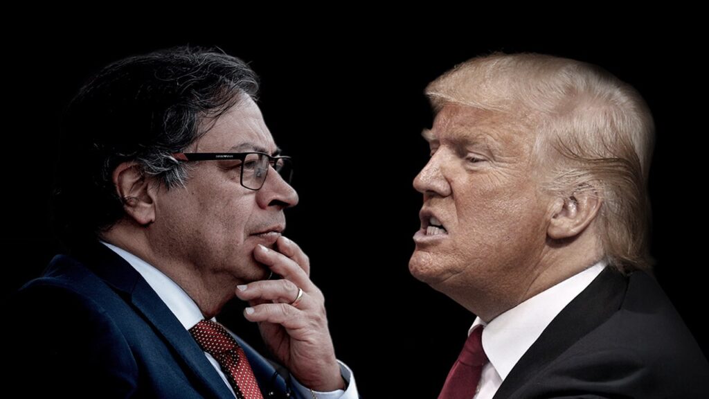 Presidentes Gustavo Petro y Donald Trump.