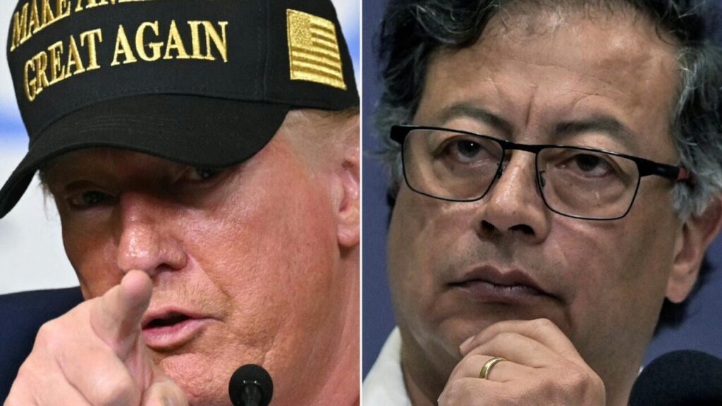 Presidentes Donald Trump y Gustavo Petro.