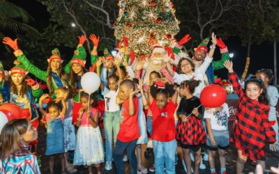 El acto marcó el inicio de las actividades navideñas de la Alcaldía del Distrito Nacional en espacios recuperados.