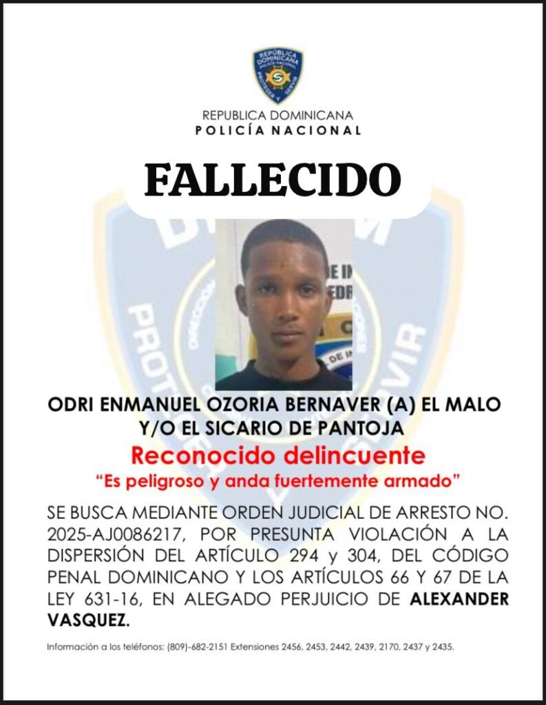 Enmanuel Ozoria, alias “El Malo” y/o “El Sicario de Pantoja”