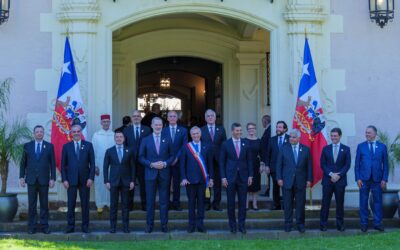El mandatario estuvo junto a la primera dama, Raquel Arbaje, y compartió con presidentes, el Rey Felipe VI