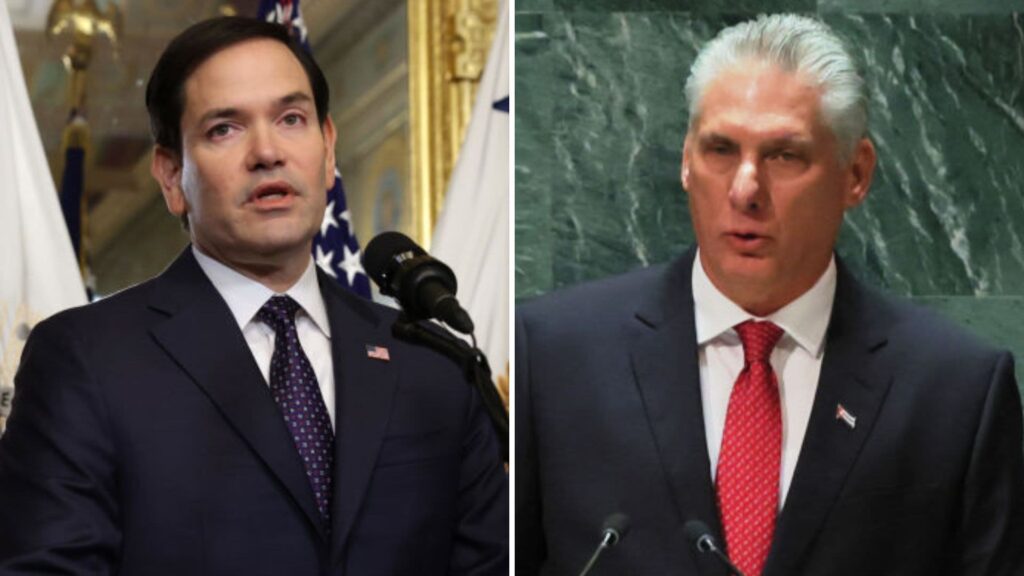 Marco Rubio y Miguel Díaz-Canel
