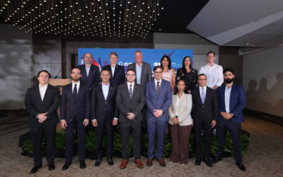 Embajador de Israel, Raslan Abu Rukun junto a la nueva directiva de la Cámara de Comercio Domínico-Israelí