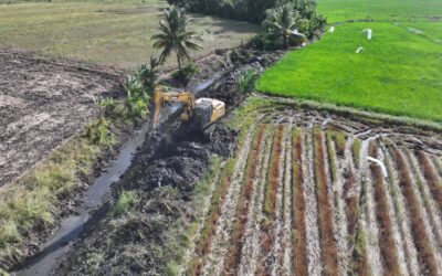 Equipo pesado del INDRHI en rehabilitación de drenajes del Bajo Yuna