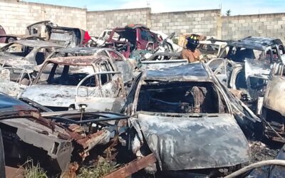 Incendio en taller de mecánica