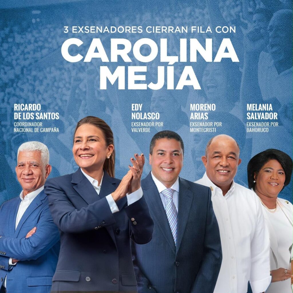 Carolina Mejía y exsenadores que apoyan su candidatura